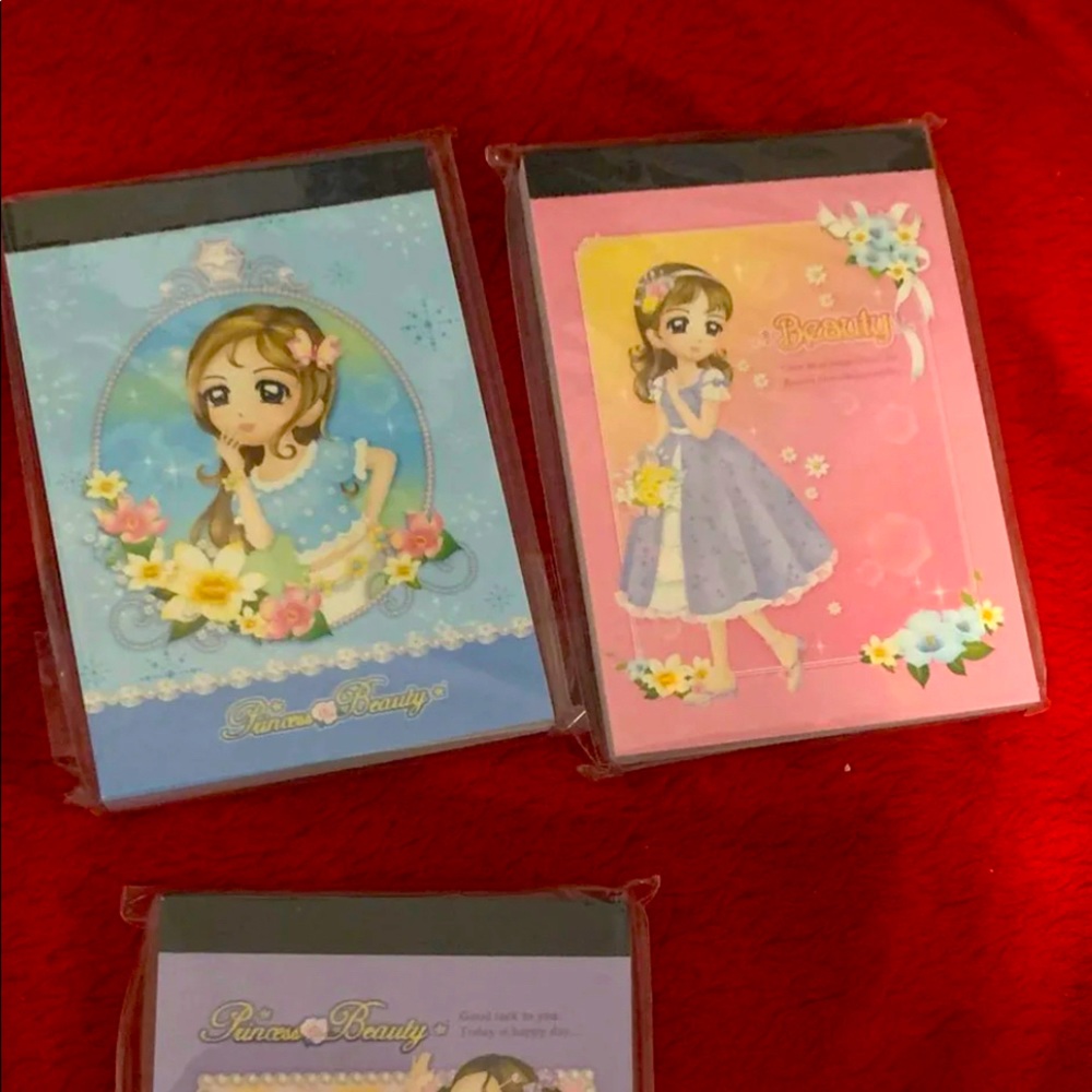 Lovely princess memo pads orange story